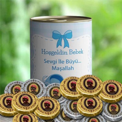 E Hediyeci Hoşgeldin Bebek Temalı Mabel Çikolata Konservesi 1 D R