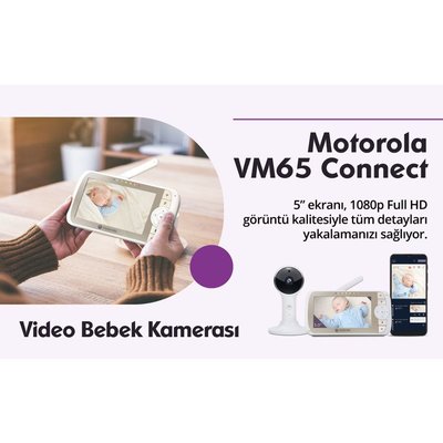 Motorola FHD Wifi CONNECT 5 inç LCD Bebek Kamerası VM65 D R