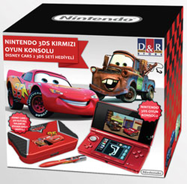 Nintendo 3DS Metallic Red + DS Cars 2 Accessory Pack D&R Kültür