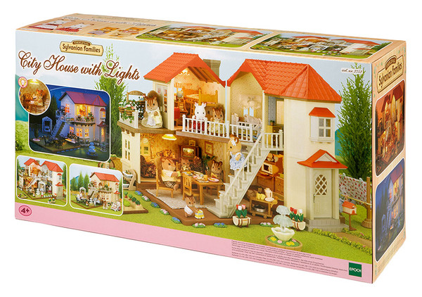 sylvanian city house with lights