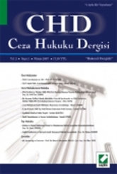CHD Ceza Hukuku Dergisi Yıl: 1 Sayı: 2