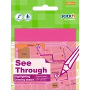 Hopax NotKğt. Stickn 76X76 Yarı Saydam Neon Pembe 50Yp