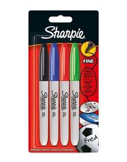 Sharpie Fine Permanent Standart Renkler 4'lü Markör