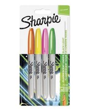 Sharpie Fine Permanent Neon Renkler 4'lü Markör