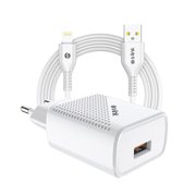 S-link SL-EC40L 5V 2400MA Lightning Kablolu Beyaz Ev Şarj Adaptörü Beyaz
