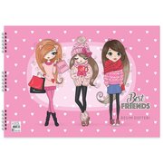 Keskin Color 25x35 15  Yaprak Spiralli Best Friends Resim Defteri