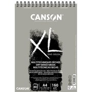 Canson XL A4 Sand Grain Spiralli Blok Gris - 400110395