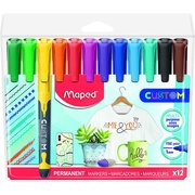 Maped Permanent Marker 12li İnce Uçlu Askılı Paket