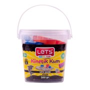 Lets Kinetik Kum 500 gr. Siyah Plastik Kutu L-10162