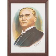 35x50 Lamine Çerçeve Demonte Atatürk Portresi