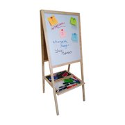 40x50 Çift Taraflı Ahşap Çerçeveli Yazı Tahtası (Kara Tahta- Manyetik Beyaz)