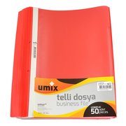 Umıxc Premıum A4 Tellı Dosya 50 lı Kırmızı