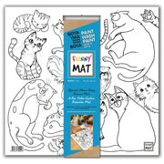 Akademi Çocuk-Funny Mat BEyaz 40x40cm - Kediler -