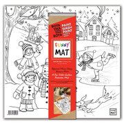 Akademi Çocuk-Funny Mat Beyaz 40x40cm - Karlı Bir Gün -