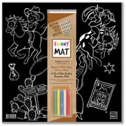 Akademi Çocuk - Funny Mat  Black (Tebeşirli ) Vahşi Batı -  40x40