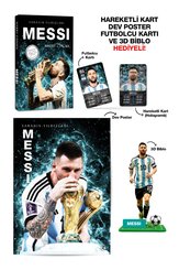 Messi - Sahanın Yıldızları - Hareketli Kart - Dev Poster - Futbolcu Kartı ve 3D Biblo Hediyeli