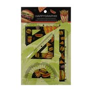 Buruno Visconti Cetvel Seti (İletki  Cetvel  Gönye) Happygraphix. Hamburger 45-0017/04