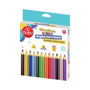 Bu-Bu Woodfree Jumbo Üçgen Kuruboya 12 Renk BUBU KUR002