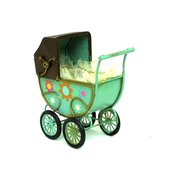 Mnk Dekoratif Metal Bebek Arabası C0316
