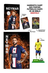 Neymar - Sahanın Yıldızları - Hareketli Kart - Dev Poster - Futbolcu Kartı ve 3D Biblo Hediyeli