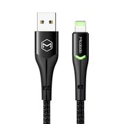 Mcdodo CA-7840 Led Işıklı Lightning iPhone Uyumlu Data-Şarj Kablosu 1.2m-Siyah