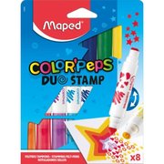 Maped Color'Peps Duo Stamp Jumbo Keçeli Kalem 8'Li