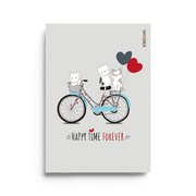 Ninobook Big Bicycle Cats Renkli Butik Defter