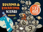 Sayılar - Boyama & Çıkartma Kitabı - 32 Adet Çıkartma