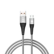 S-link SL-STM60M 3A Fast Şarj Micro Usb Silver Data + Sarj Kablosu