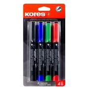 Kores Permanent Kesik Uçlu Kalem 4'lü Blister-20942