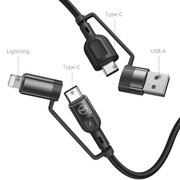 Mcdodo CA-8070 60W 4 in 1 Hızlı Data-Şarj Kablosu 3A 1.2 Metre Siyah