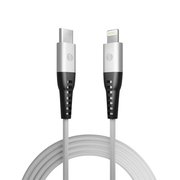 S-link SL-STM55PD 3A Fast Şarj TypeC to Lightning Silver Data + Sarj Kablosu