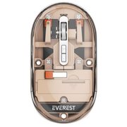 Everest SM-BT29 Glassy Transparan 2in1 Bluetooth ve 2.4 GHz Kablosuz Mouse Rose Gold