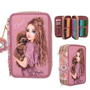 Top Model Dolu Kalem Kutusu Çiçek Desenli