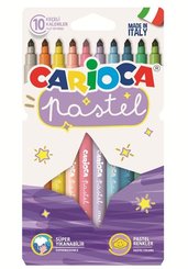 Carioca Yıkanabilir Pastel Renkli Keçeli Kalem 10'lu