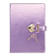 Victoria's Journals Hush Kilit Meta Defter 160 Yaprak Çizgili, Lila
