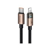 Mcdodo CA-6941 Type-C To Lightning 36W 1.2m Şeffaf Kablo Şarj Işıklı Şarj Kablosu