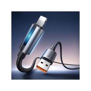 Mcdodo CA-5660 Led Işıklı Usb-A To Lightning Şarj Kablosu 1.2 Metre Siyah