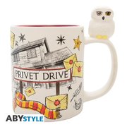 Abystyle Harry Potter Mug 3D Handle Hedwig & Privet Drive X2 Kupa 3D