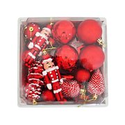 Kika 24 Parça Yılbaşı Ağaç Süsleme Seti Kırmızı