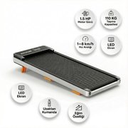 Kochler Eğim Ayarlı Yürüyüş ve Koşu Bandı  1.5 HP LCD Gösterge 110 kg Kapasite 