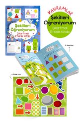 Kavramlar - Şekilleri Öğreniyorum Çıkartmalı Etkinlik Kitabı 3 + Yaş
