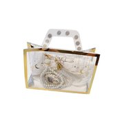 WB - Horse Çantalı Güpürlü Şal Seti Beyaz