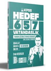 2026 KPSS HEDEF 657 Vatandaşlık Tamamı Çözümlü 18 Branş Denemesi