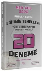 2026 MEB - AGS Eğitimin Temelleri, Türk Eğitim Sistemi Maarif Modeli 20 Deneme Çözümlü Pusula Serisi