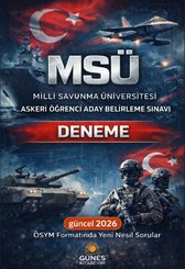 MSÜ Milli Savunma Üniversitesi Askeri Öğrenci Aday Belirleme Sınavı Deneme