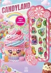 Candyland – Puffy Parlak Çıkartmalı Boyama Kitabı doğrulanmış Türkçe kitap kapağı
