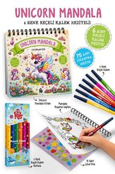 Çocuklar İçin Unicorn Mandala – 6 Renk Keçeli Kalem ve 75 Adet Çıkartma Hediye! 3+ doğrulanmış Türkçe kitap kapağı