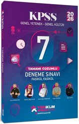 2026 KPSS Genel Yetenek – Genel Kültür Fasikül Fasikül 7 Deneme Sınavı Tamamı Çözümlü doğrulanmış Türkçe kitap kapağı