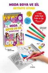 Moda Boya ve Sil Aktivite Kitabı – 4 Renk Jumbo Keçeli Kalem ve Silgi Hediyeli doğrulanmış Türkçe kitap kapağı